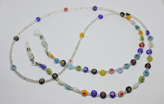 Millefiori Flower Beads Glasses Chain Eyeglasses Sunglasses Spectacles Holder