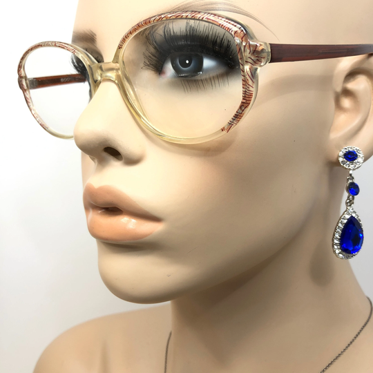 Vintage Boots Evelyn Eyeglasses Glasses Frame Brown Oval Used Eyeglass Frames Retro