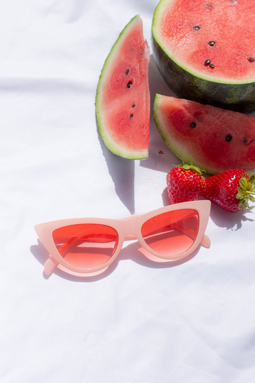Pink Semi Cat Eye Sunglasses