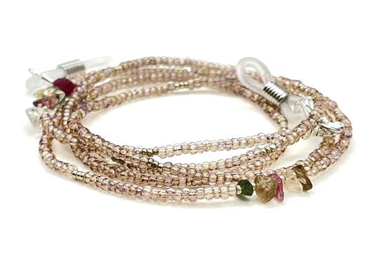 Eyeglass Necklace - Glasses Eyeglasses Lanyard Beaded Chain Grandma Holder Mask
