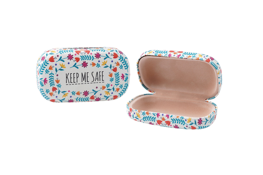 Mini Floral Travel Case | Organiser Jewellery Contact Lenses Beauty