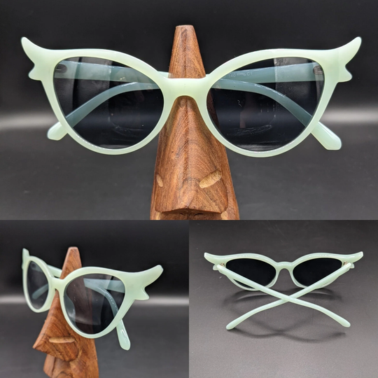 Green Double Tip Cat Eye Sunglasses 1950S Retro Rockabilly Pin-Up Uv400