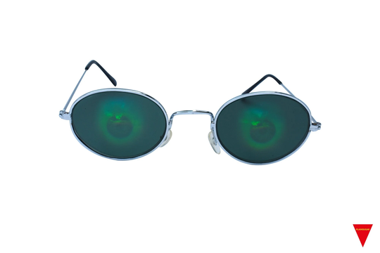 Eye Sunglasses | Vintage Oval Metal Hologram Glass Lenses 90's Original