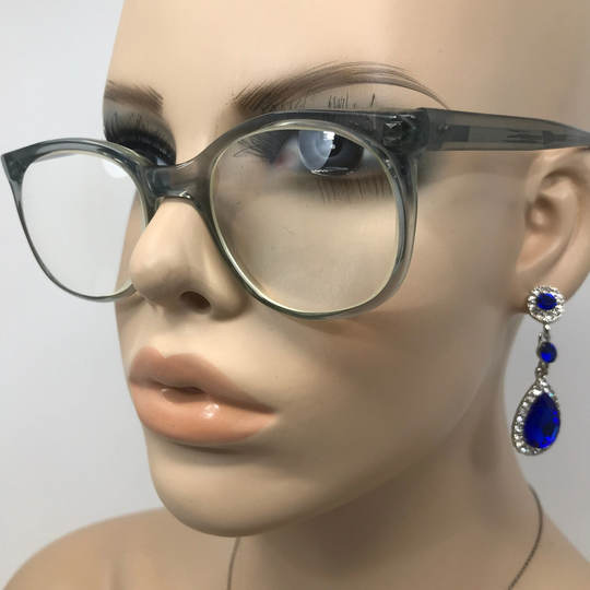 Vintage Merx Eyeglasses Glasses Frame Blue Square Used Eyeglass Frames Retro UK