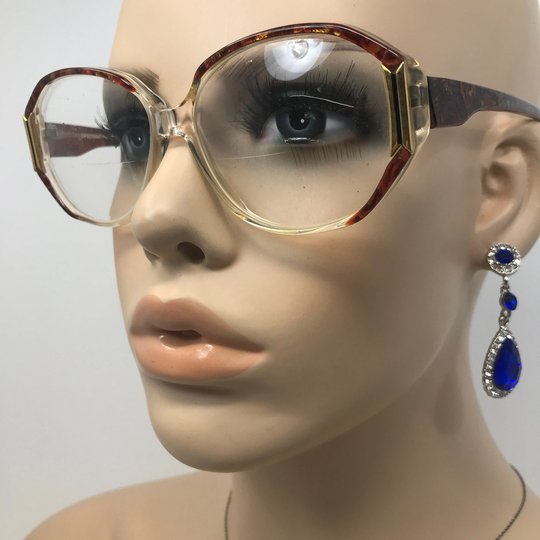 Vintage Square Eyeglasses Specsavers Glasses Frame Brown Clear Used Eyeglass Frames Retro