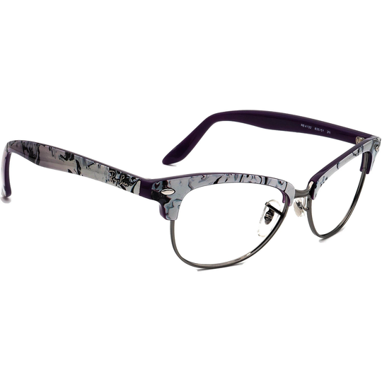 Ray-Ban Sunglasses Frame Only Rb 4132 835 Marble&gunmetal Horn Rim Italy 52 Mm