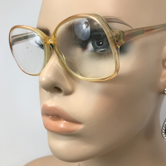 Vintage Ladies Eyeglasses Glasses Frame Clear Square Used Eyeglass Frames Retro
