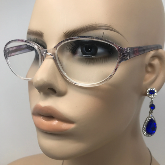 Vintage Boots Sadio Eyeglasses Glasses Frame Clear Pink Oval Used Eyeglass Frames Retro