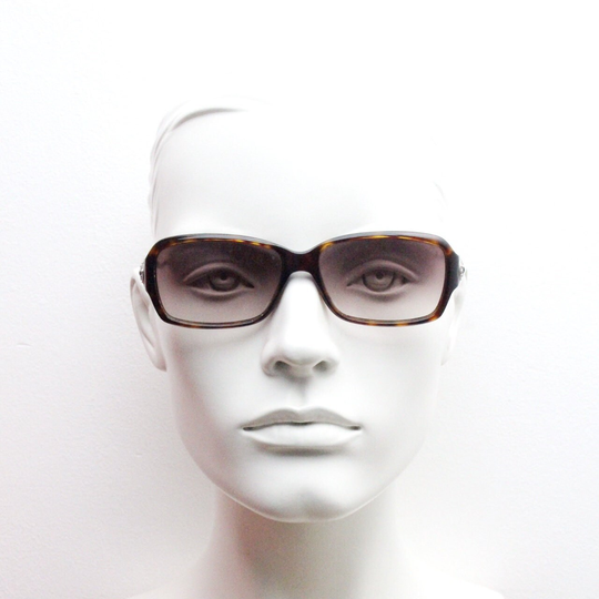 Pierre Cardin Vintage 90S Rectangular Sunglasses Model 8310/S. Tortoise Acetate Face & Ear Bends With Gold Arms Diamante Temple Crests