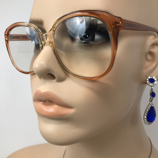 Vintage Zero 2 Eyeglasses Glasses Frame Pink Clear Square Used Eyeglass Frames Retro