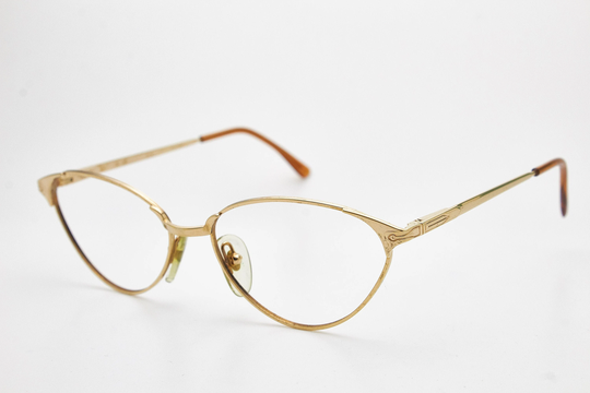 Vintage Woman Glasses Persol Ratti Eda 18K Gold Plated Eewear Frame Occhiali Sunglasses Metal Classis Eyewear