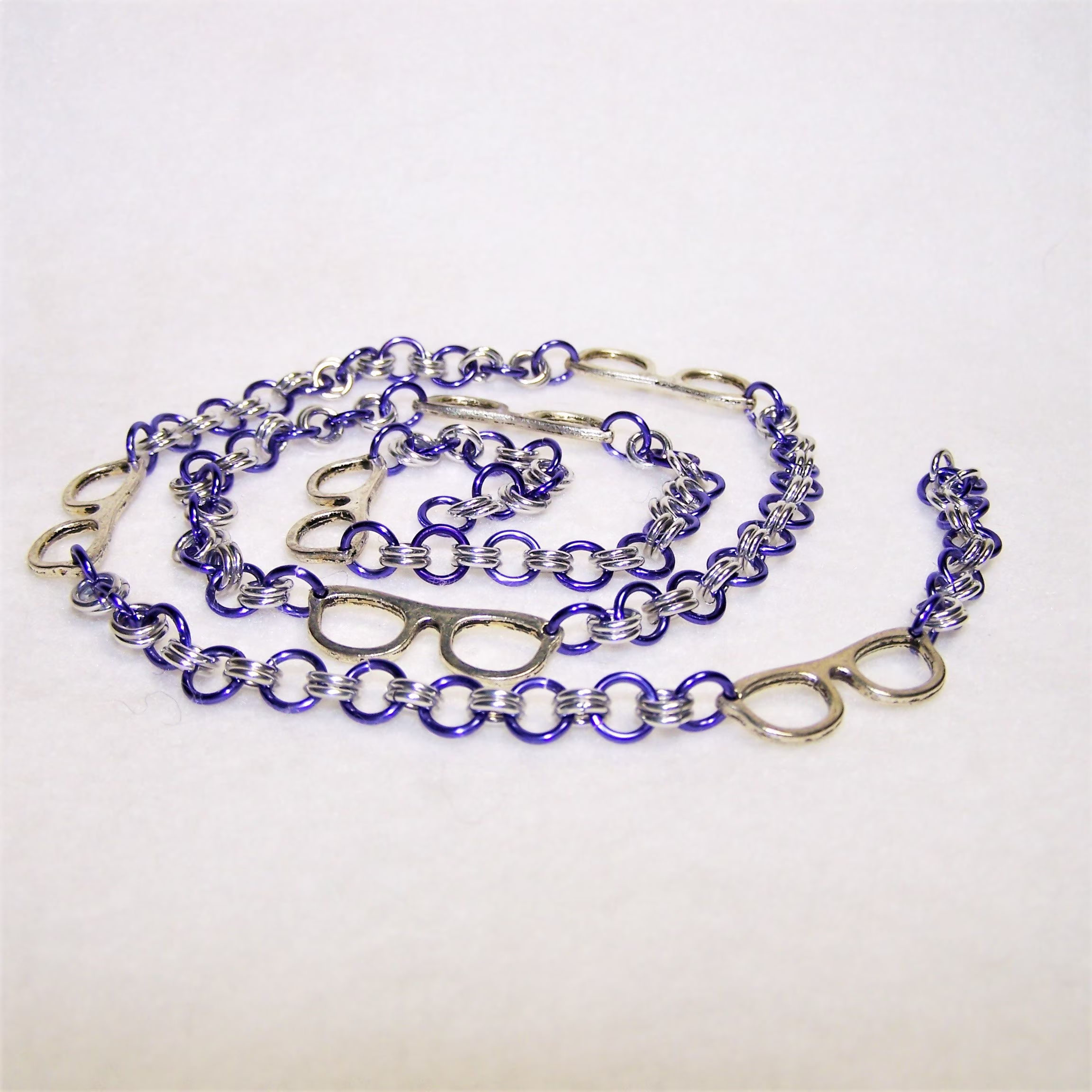 Purple Chainmaille Eyeglass Chain