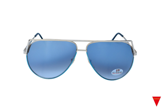 80's Large Mirrored Aviator Sunglasses, Gold Sunglasses With Bar & Lenses , Rare Style Frame