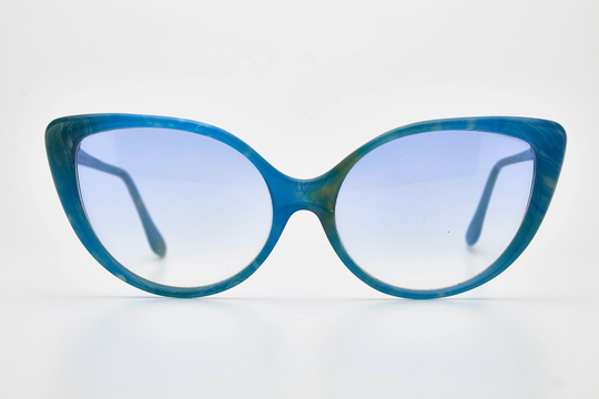 Vintage Retro Woman Sunglasses Silvano Naldoni Turchese Occhiali Da Sole Large Frame Hipster Boho 80Woman Cateye Plastic Glasses