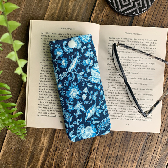 Liberty Summer House Victoria Floral Fabric Glasses Case Flower Spectacles Snap Pouch Gardeners Gift Idea