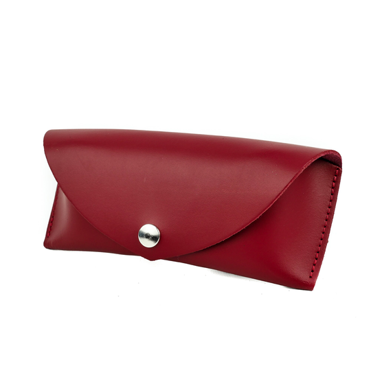 Red Sunglasses Case // Bright Leather Glasses Chroma
