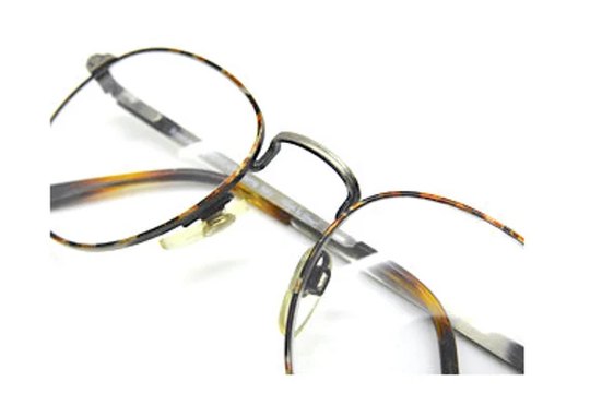 Vintage Giorgio Di Marco Panto Shaped Metal Pewter Colour Frames With Multi Rims