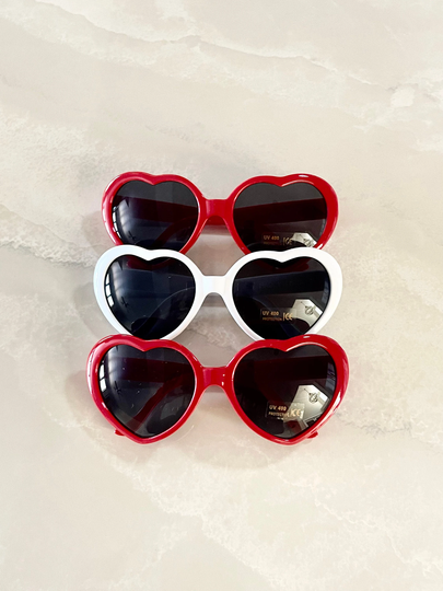 Red Heart Sunglasses, Bachelorette Party Favor, Gift For Bride, Matching Gifts Bridesmaids, Gifts, Bridal