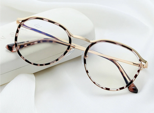 Round 2022 Myopia Glasses New Fashion Vintage Anti Blue Light Women's Eyeglasses