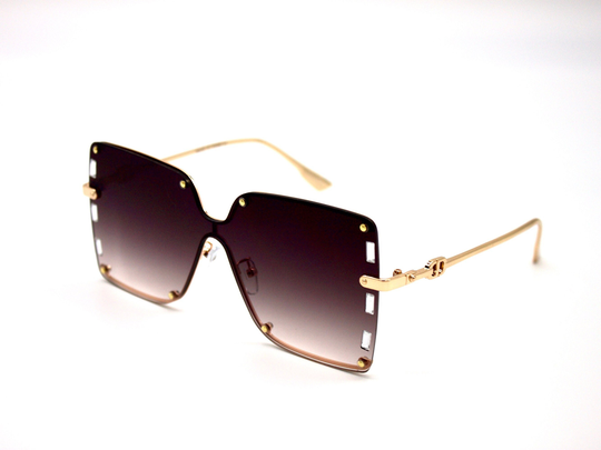 Baguette Stone Colorful Unisex Hiphop Vintage Big Square Luxury Sunglasses
