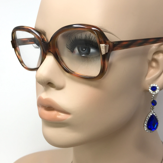 Vintage Escose Jeana Eyeglasses Glasses Frame Brown Tortoiseshell Square Used Eyeglass Frames Retro
