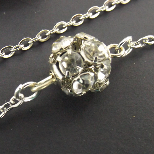 Silver Sunglasses Chain Lanyard | Necklace For Glasses Eyeglass Holder Face Mask Heart Rhinestone