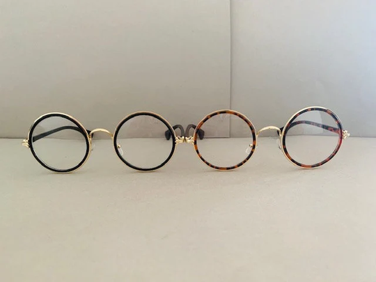 Vintage Chic Retro Round Tortoise Gold Eyeglasses Frame Optical Eyewear Non-Prescription With Clear Lenses For Women Men-39