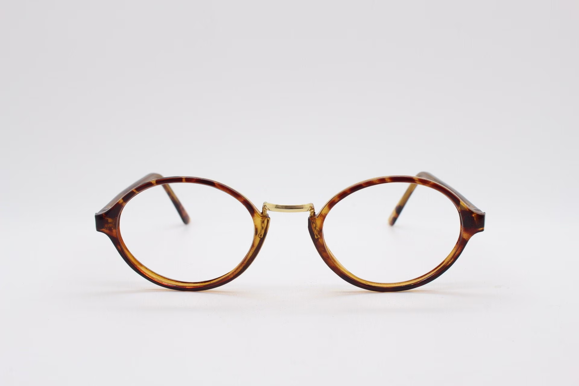 90S Vintage Oval Glasses. Minimal Slim Tortoise Optical Frames With Gold Bridge. 40S, 50S Style Prescription Eyeglasses. Rx Spectacles