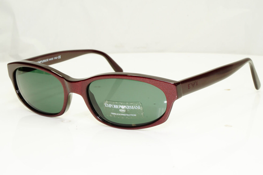 Authentic Emporio Armani Mens Womens Vintage Sunglasses Burgundy 563 244 34369