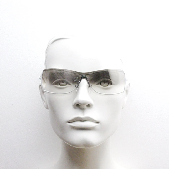 Y2K Vintage Visor Sunglasses. Frameless 2000's Wraparound Mini Mask Shield Design With Graduating Mirror Glazed Mono Lens. Bnwt. 00's. 90S