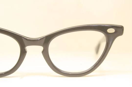 Black Unused Cat Eye Eyeglasses Vintage Glasses