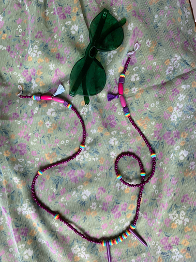Purple Eyeglasses Chain