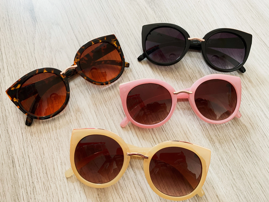 Retro Style Bold Frame Cat Eyes Ladies Pink Fashion Sunglasses Uv Protection