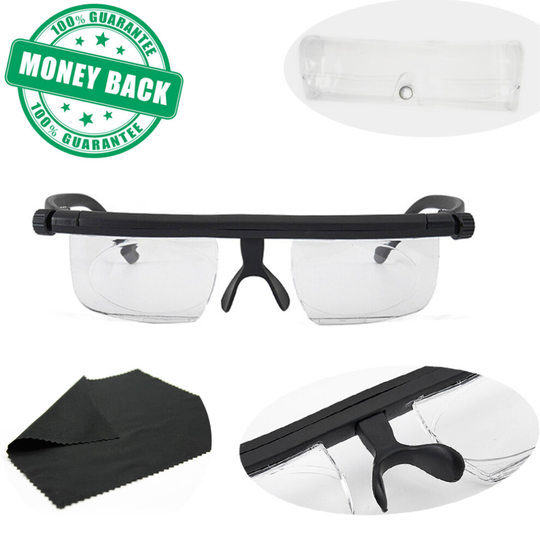 (�Instant 20/20 Adjustable Glasses with Transparent Glasses Box - Unisex Latest Upgraded Adjustable Eyewear Instant 2) Adjustable Variable Focus R