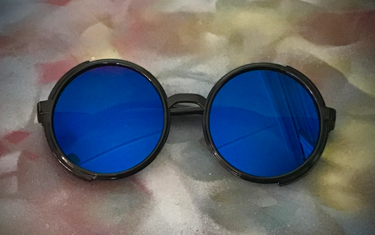Reflective, Round Steampunk, Sunglasses, Unisex, Retro, Unique Vintage, Fashion, Eyewear, Lightweight, Sunglasses
