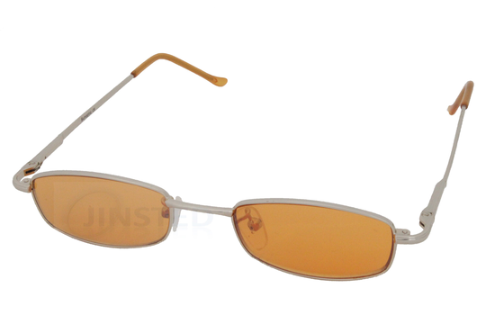 High Quality Adult Sunglasses Orange Tinted Oval Lens & Silver Frame Uv400 Protection Cl047