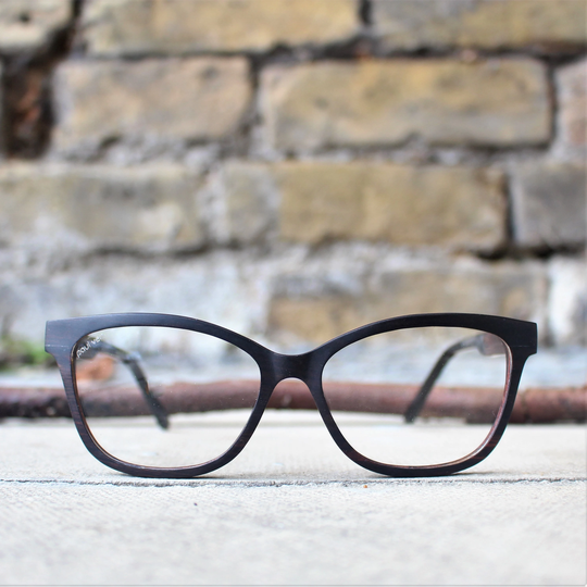 Woman Wood Glasses Frame, Wood Eyewear, Optical Glasses, Ebony Wooden Prescription Lenses