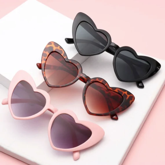 Heart Sunglasses Love Cat Eye Reduced 40's 50's 60's Vintage Retro Gifts Boho Festival Halloween Fancy Dress Free UK P&p