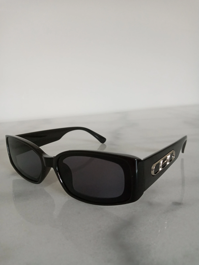 Vintage Black Rectangle Sunglasses | Ceo