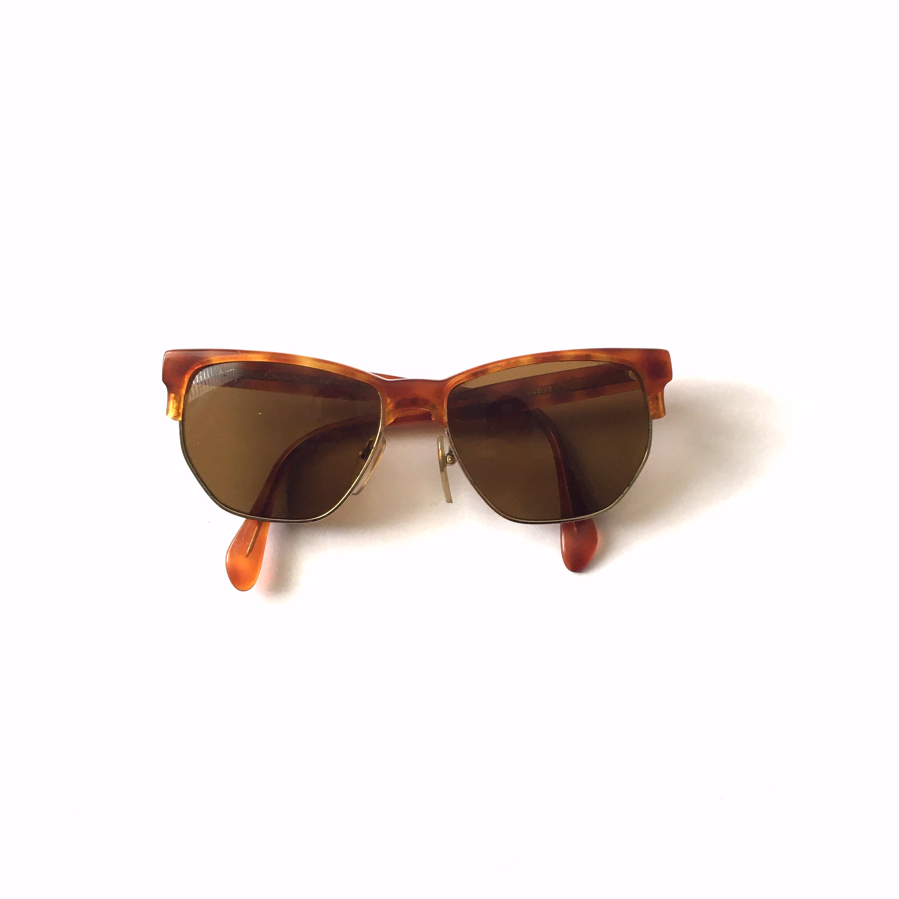 Men's Vintage Havana Tortoiseshell Vuarnet 438 Sunglasses Glasses Size 54-16