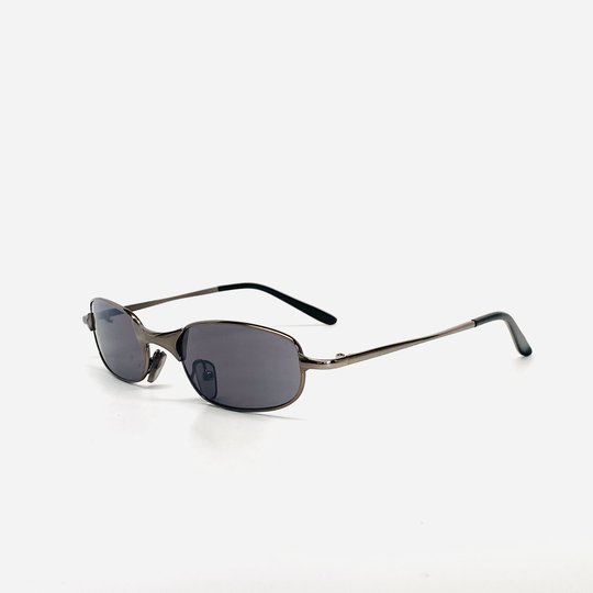 True Vintage 90S Grunge Deadstock Silver Oval Sunglasses