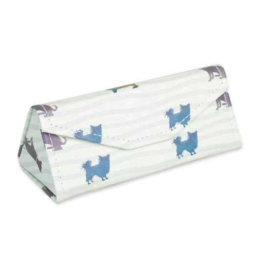 Taylorhe Compact Glasses Case/Pouch Wavy Dogs