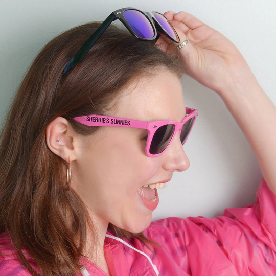 Personalised Sunglasses - Customised Sunglasses For A Festival , Wedding Sunglasses, Hen Party Fun, Bright Colour