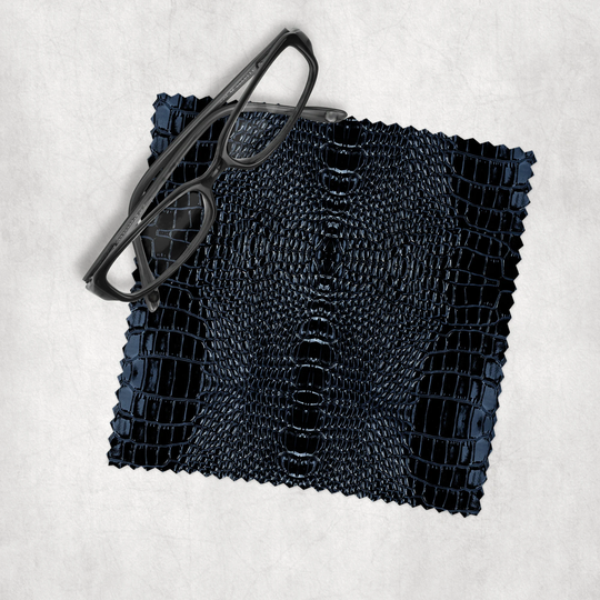 Black Crocodile - Microfiber Lens Cleaning Cloth For Eyeglasses, Cameras, Smartphones & All Screens