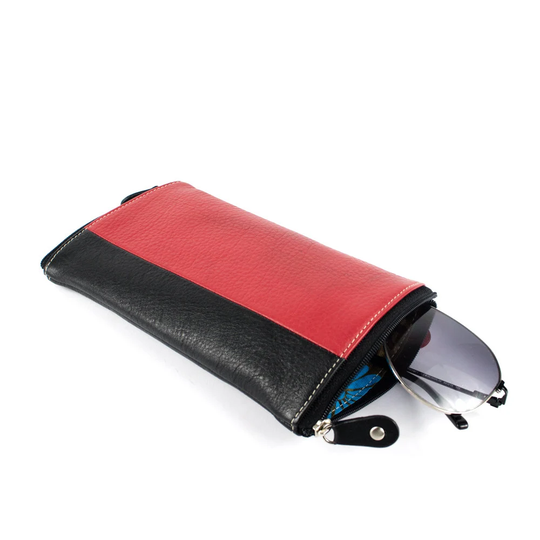 Genuine Leather Double Sided Glasses Spectacles & Accessories Case