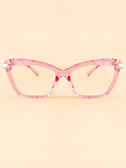 Cat Eye Transparent Pink Anti Blue Light Blocking Glasses Retro Working From Home Computer Filter Glasses Fatigue 2-4 Day Shipping Usa