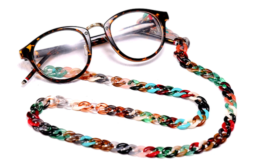 Acrylic Chain For Sunglasses & Masks, Multi Colour Stylish With Silicon Attach , Fast Delivery