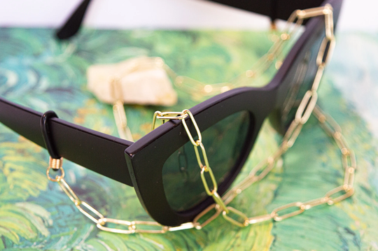 Gold Paperclip Link Sunglasses Chain