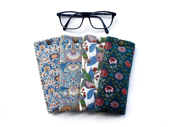 Liberty Fabric | William Morris Print Sunglasses Case Reading Glasses Padded Slim Soft