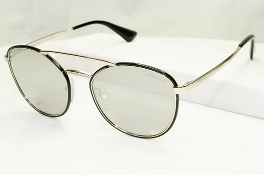 Authentic Prada Womens Mirror Vintage Sunglasses Silver Spr 83T 1Ab-2S0 32994